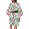 Hummingbird Tropical Pattern Print Design 05 Women's Short Kimono