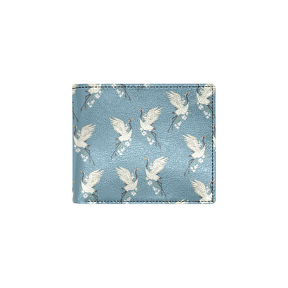 Crane Pattern Print Design 05 Men's ID Card Wallet