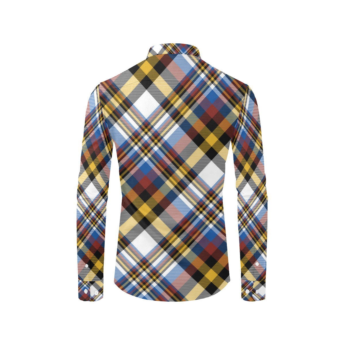 Madras Pattern Print Design 01 Men's Long Sleeve Shirt