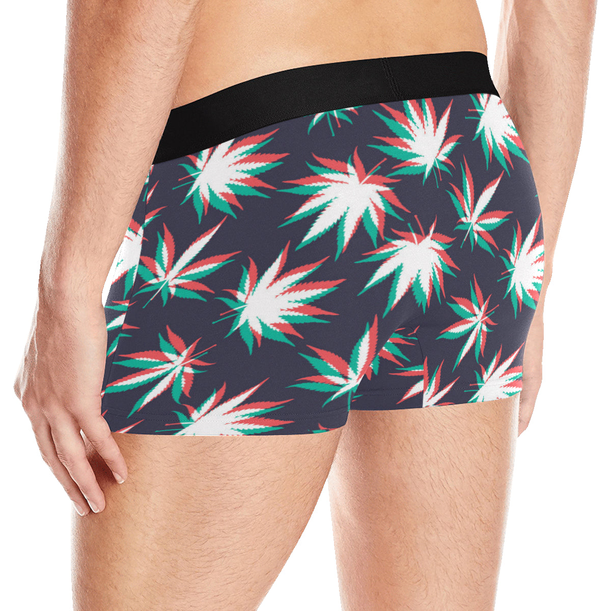 Pot Leaf Pattern Print Design A01 Men's Boxer Briefs