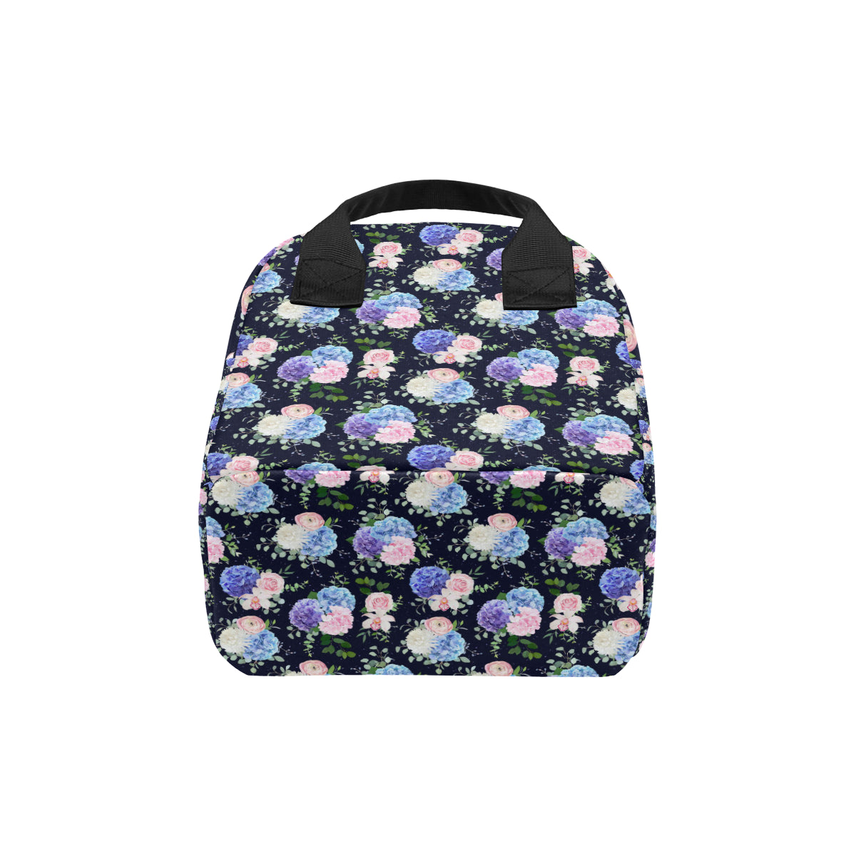 Hydrangea Pattern Print Design HD01 Insulated Lunch Bag