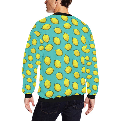 Lemon Pattern Print Design LM04 Men Long Sleeve Sweatshirt