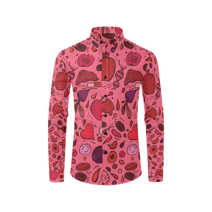 Phlebotomist Pattern Print Design A01 Men's Long Sleeve Shirt