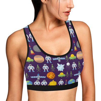 Alien Astronaut Planet Sports Bra