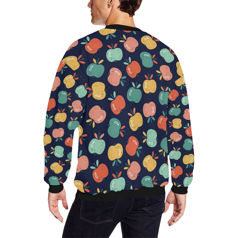 Apple Pattern Print Design AP09 Men Long Sleeve Sweatshirt