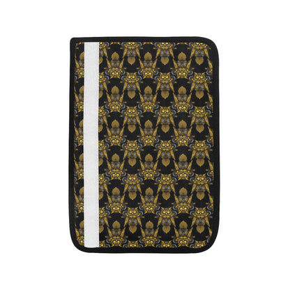 Steampunk Gold Owl Design Themed Print Car Seat Belt Cover