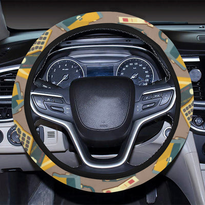 Accounting Financial Pattern Print Design 03 Steering Wheel Cover with Elastic Edge