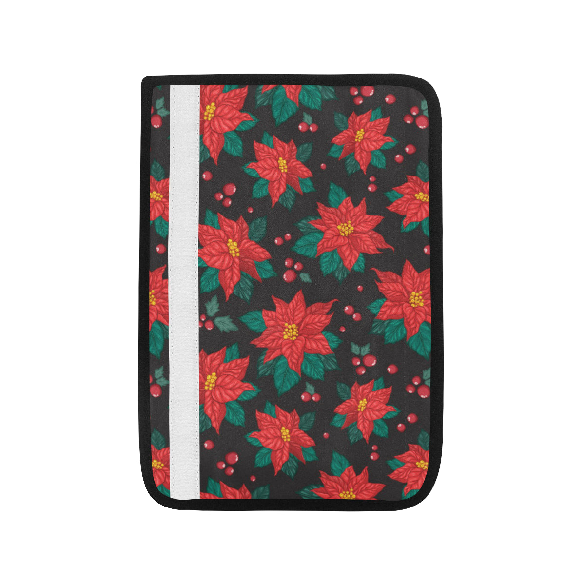 Poinsettia Pattern Print Design POT07 Car Seat Belt Cover