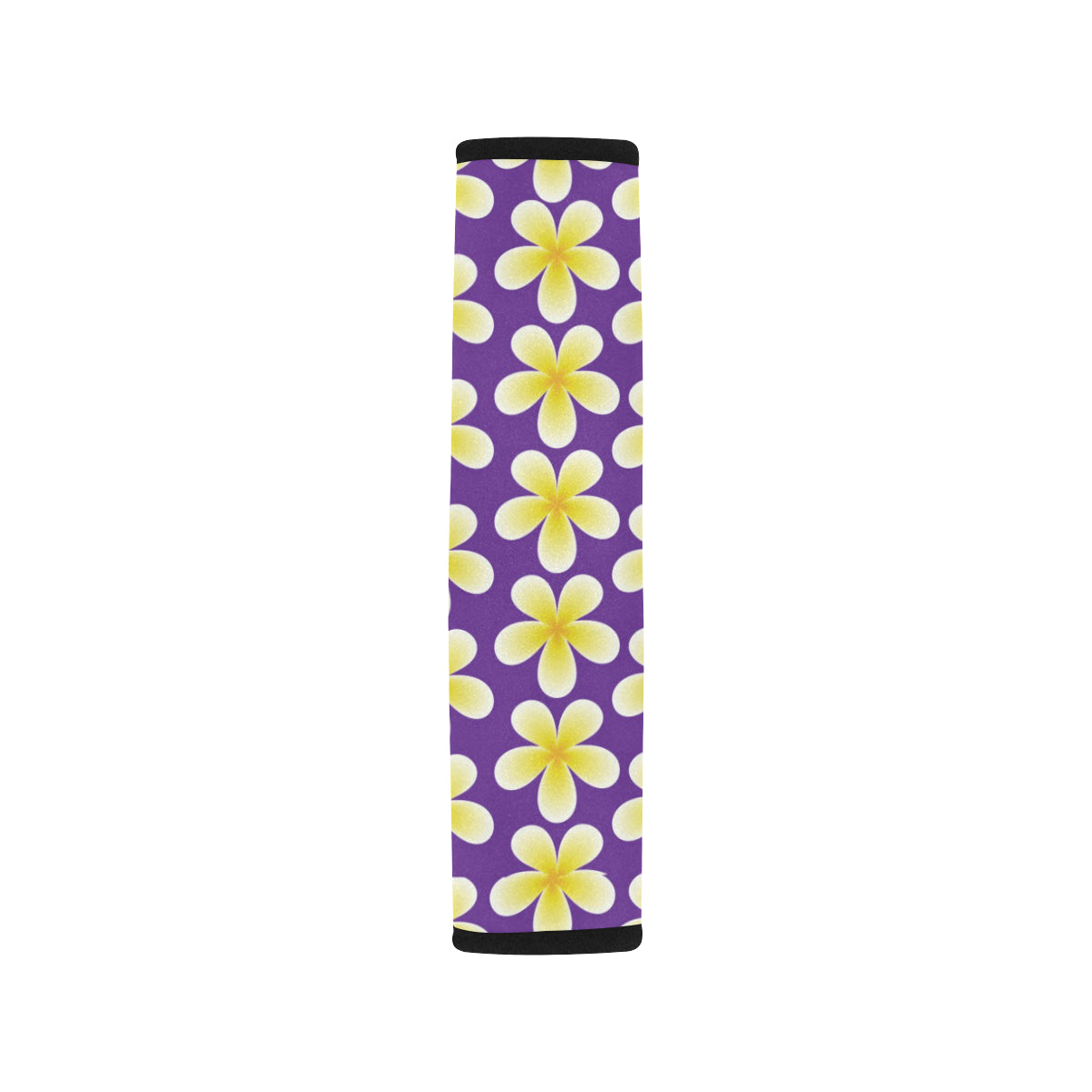 Yellow Plumeria Pattern Print Design PM05 Car Seat Belt Cover