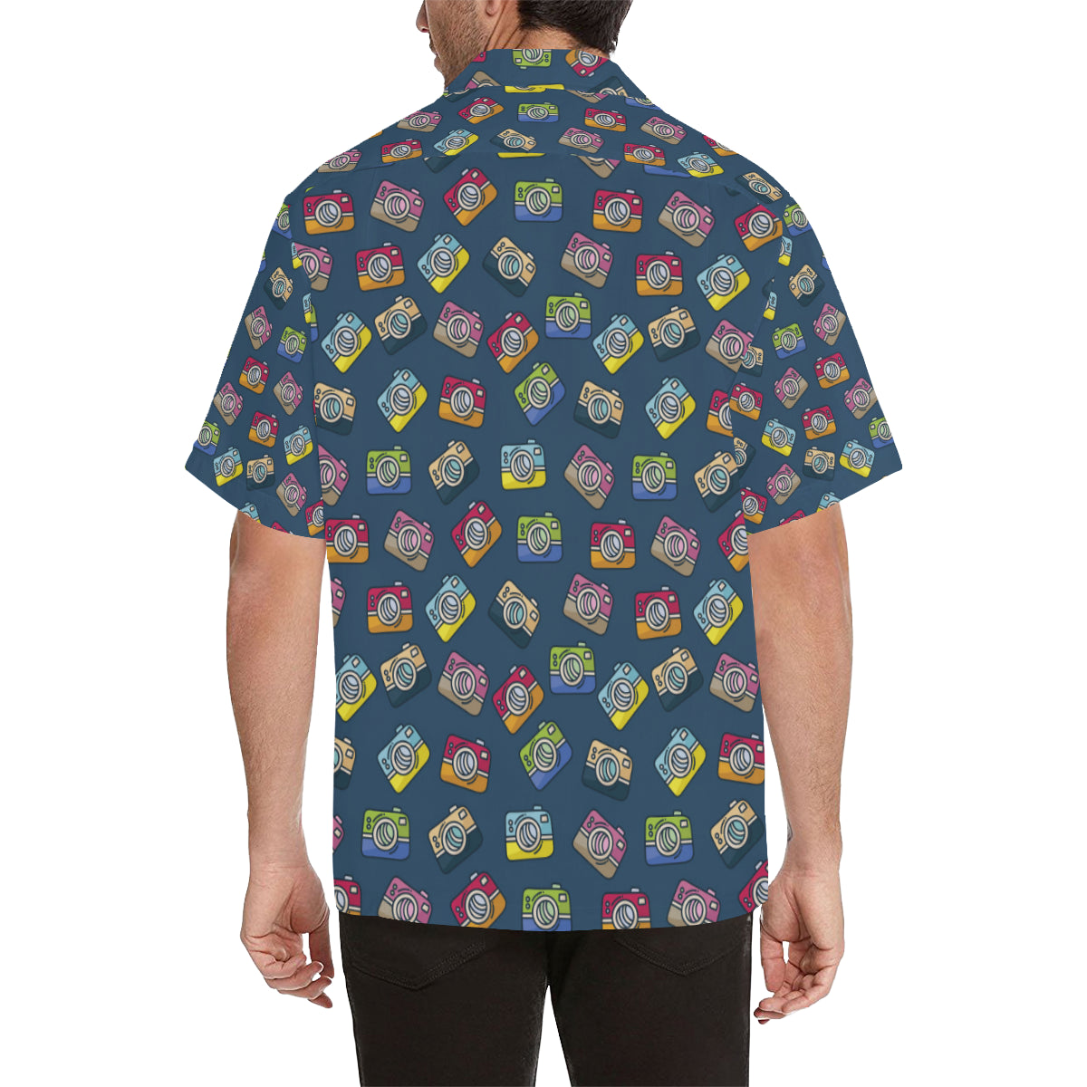 Camera Pattern Print Design 03 Men's Hawaiian Shirt