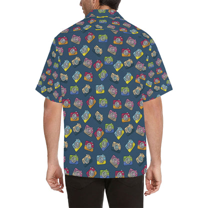 Camera Pattern Print Design 03 Men's Hawaiian Shirt