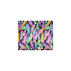 Neon Feather Pattern Print Design A02 Men's ID Card Wallet