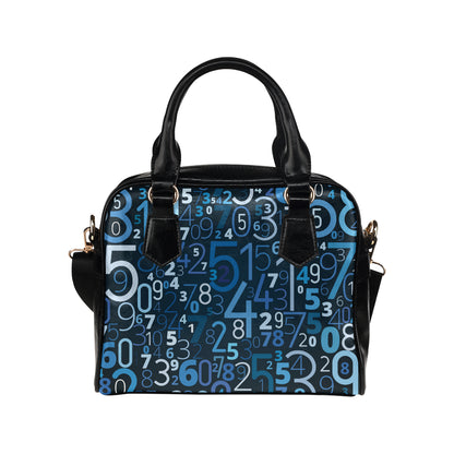 Number Pattern Print Design A02 Shoulder Handbag