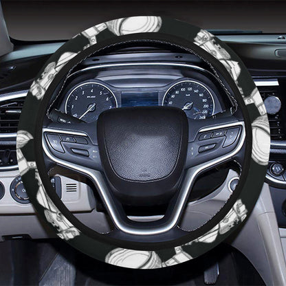 Camera Pattern Print Design 01 Steering Wheel Cover with Elastic Edge