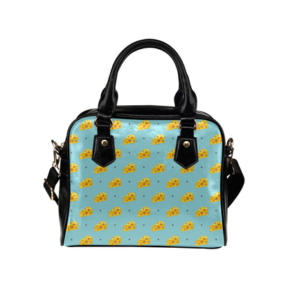 Cheese Pattern Print Design 02 Shoulder Handbag