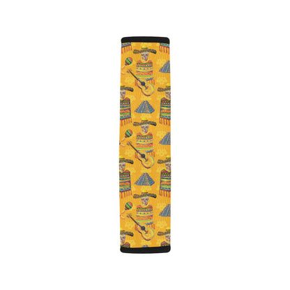 Maracas Mexican Style Pattern Print Design 02 Car Seat Belt Cover