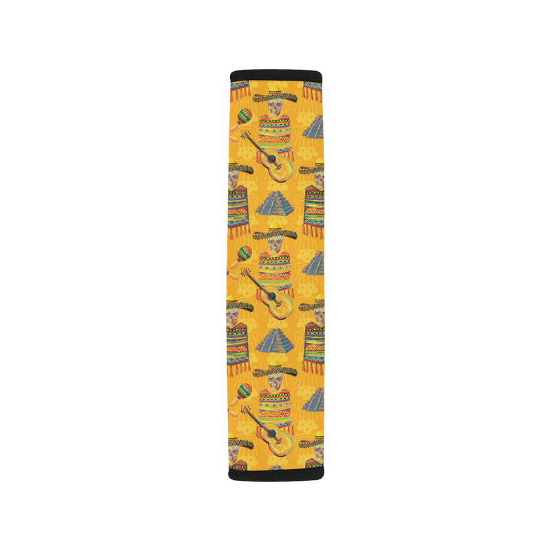 Maracas Mexican Style Pattern Print Design 02 Car Seat Belt Cover