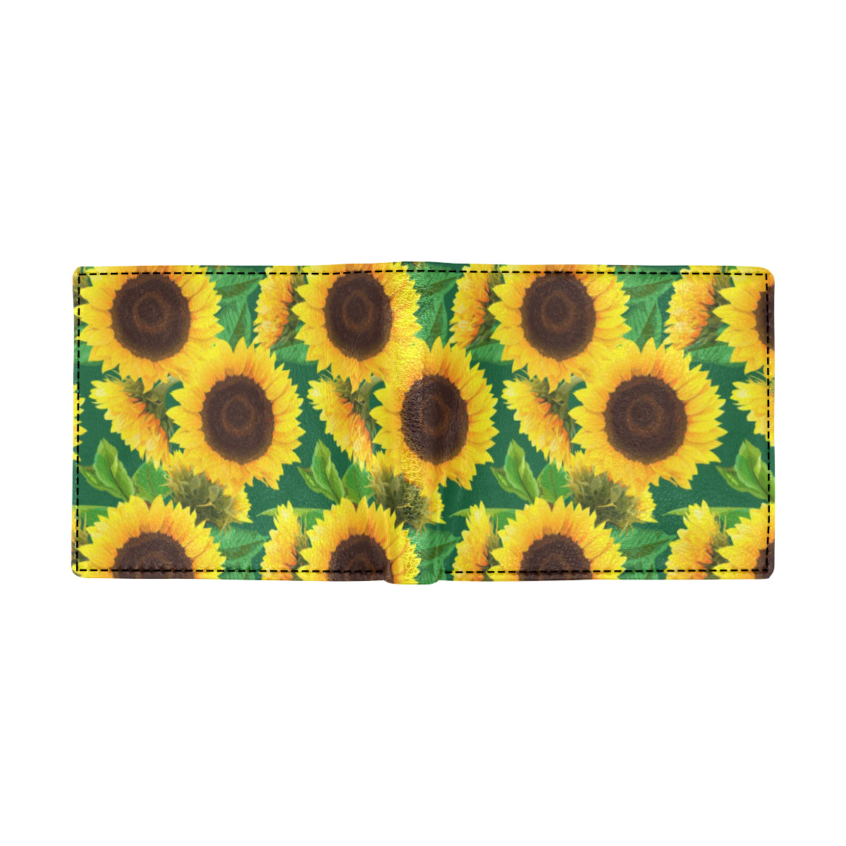 Sunflower Pattern Print Design SF02 Men's ID Card Wallet