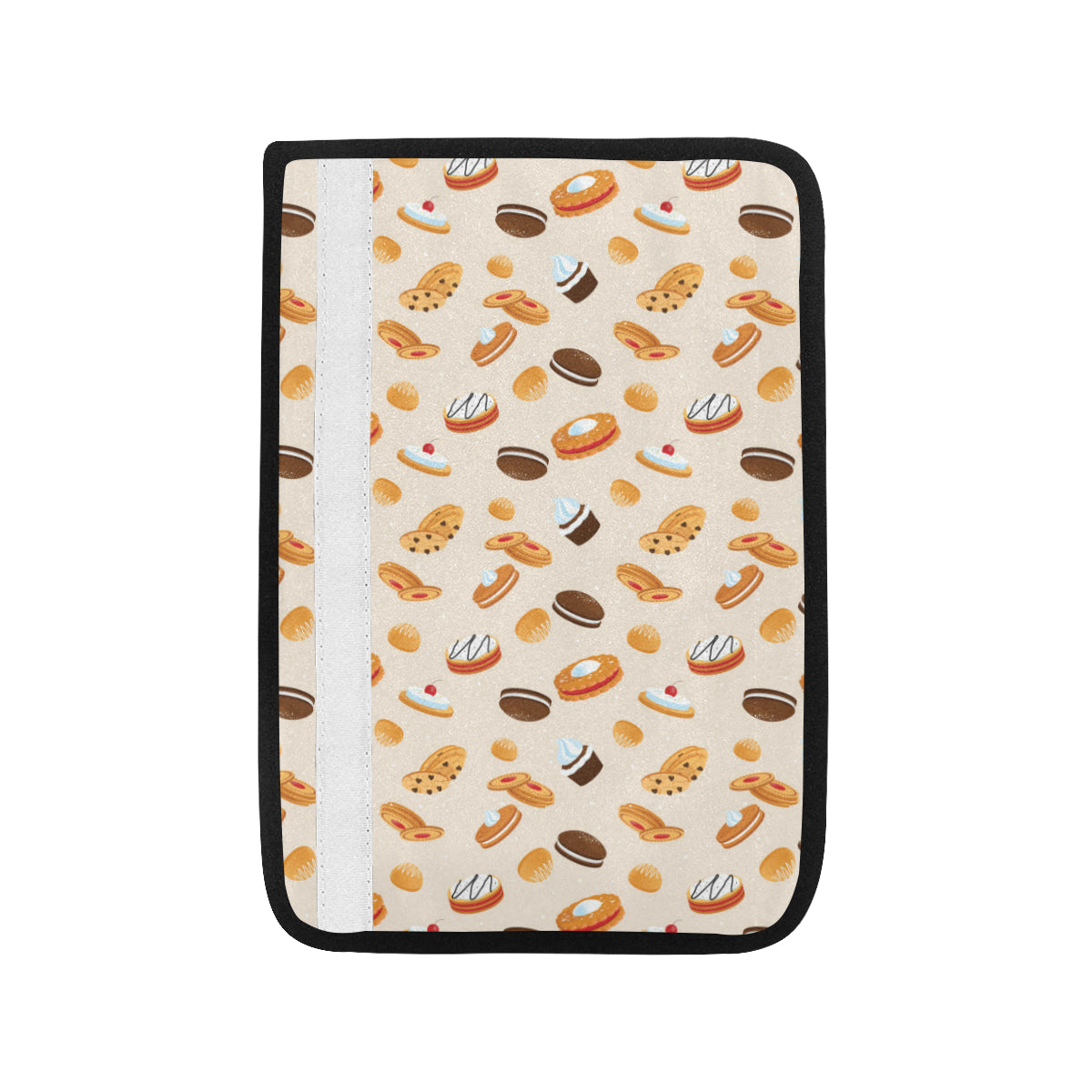 Biscuit Pattern Print Design 01 Car Seat Belt Cover