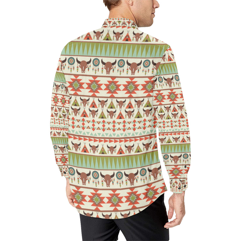 American indian Ethnic Pattern Men's Long Sleeve Shirt