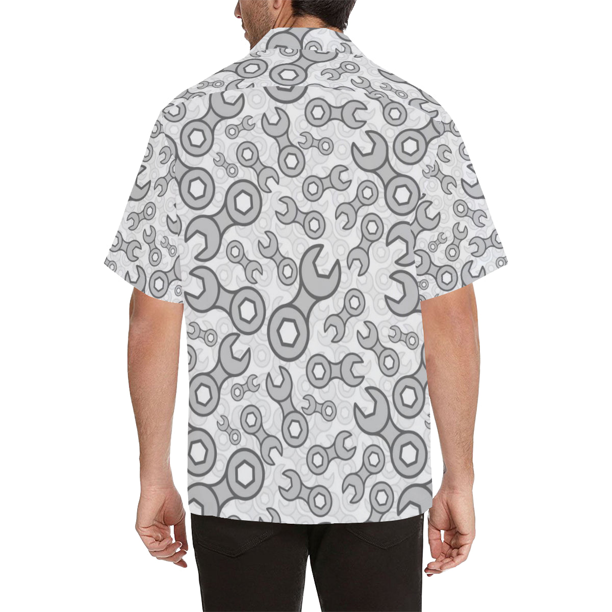 Mechanic Pattern Print Design 05 Men's Hawaiian Shirt