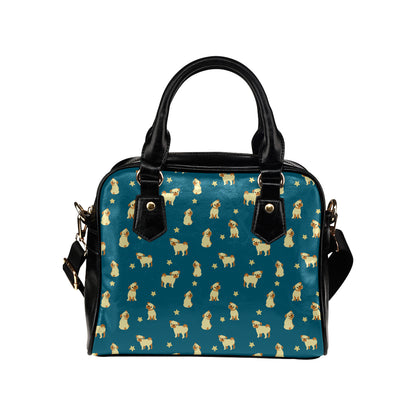 Pug Pattern Print Design A06 Shoulder Handbag