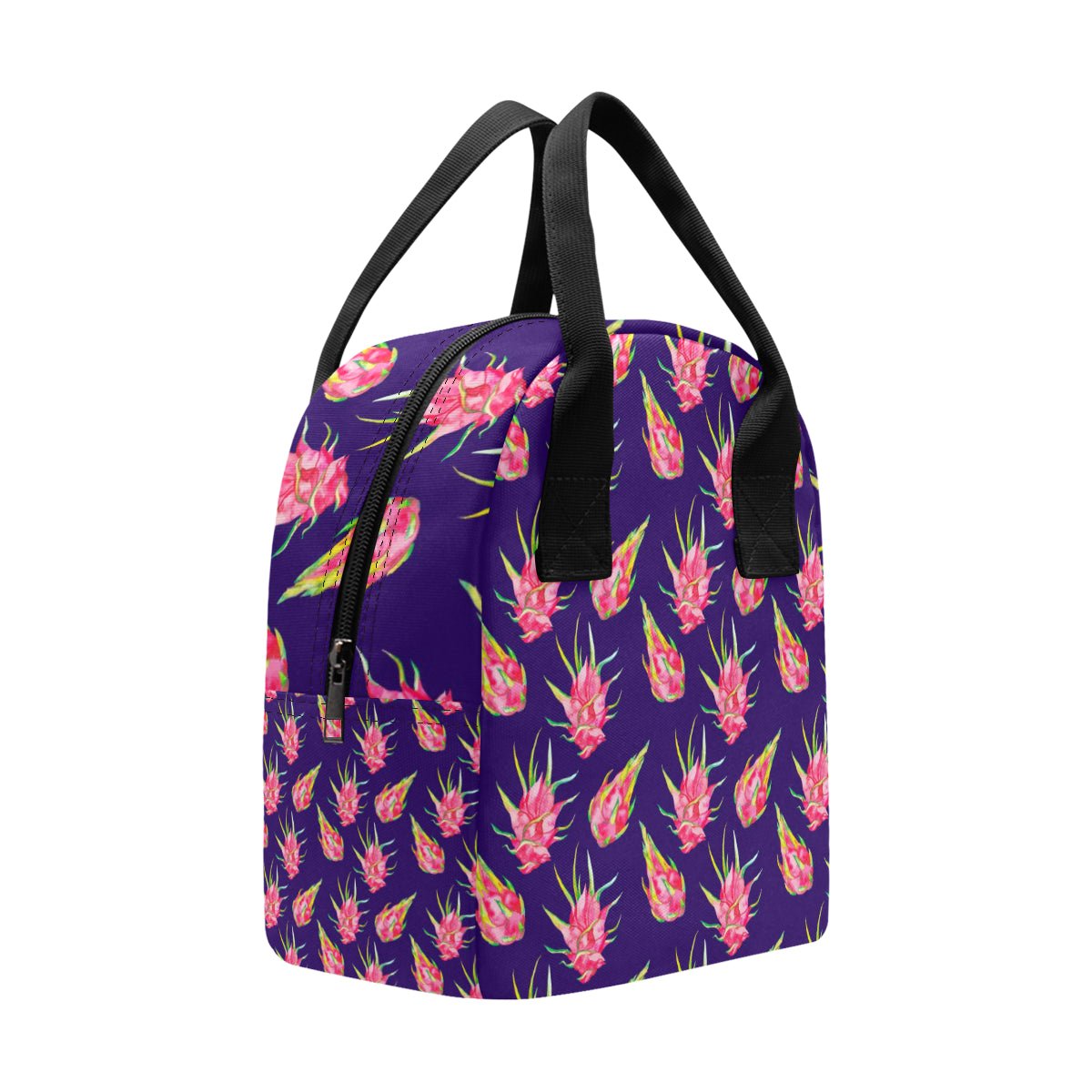 Dragonfruit Pattern Print Design DF02 Insulated Lunch Bag