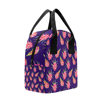 Dragonfruit Pattern Print Design DF02 Insulated Lunch Bag