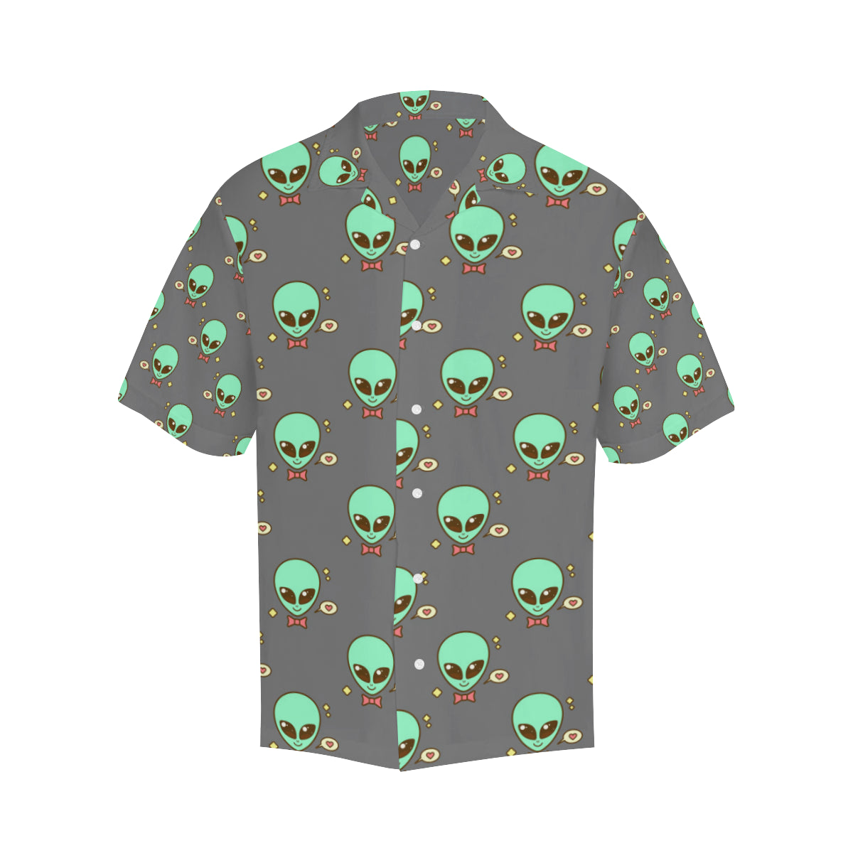 Alien Pattern Print Design 02 Men's Hawaiian Shirt