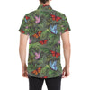 Monarch Butterfly Pattern Print Design 04 Men's Short Sleeve Button Up Shirt