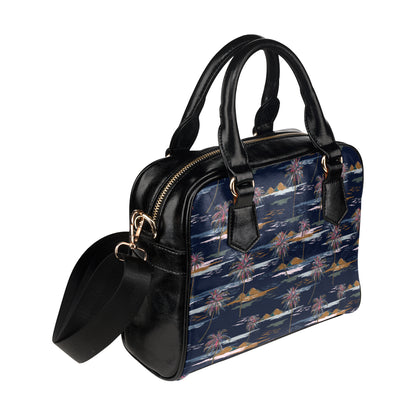 Pacific island Pattern Print Design A06 Shoulder Handbag