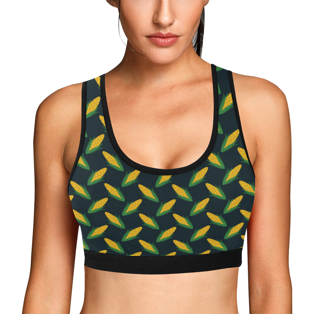 Corn Pattern Print Design 02 Sports Bra