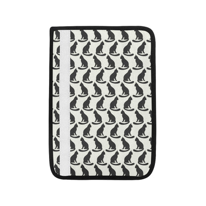 Black Cat Pattern Print Design 02 Car Seat Belt Cover