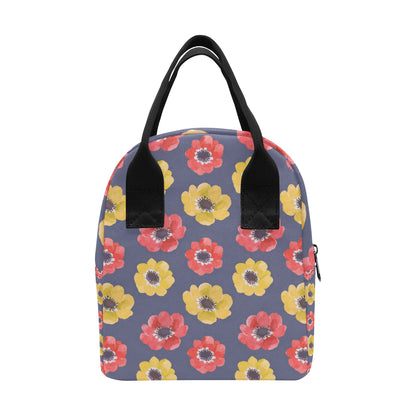 Anemone Pattern Print Design AM010 Insulated Lunch Bag