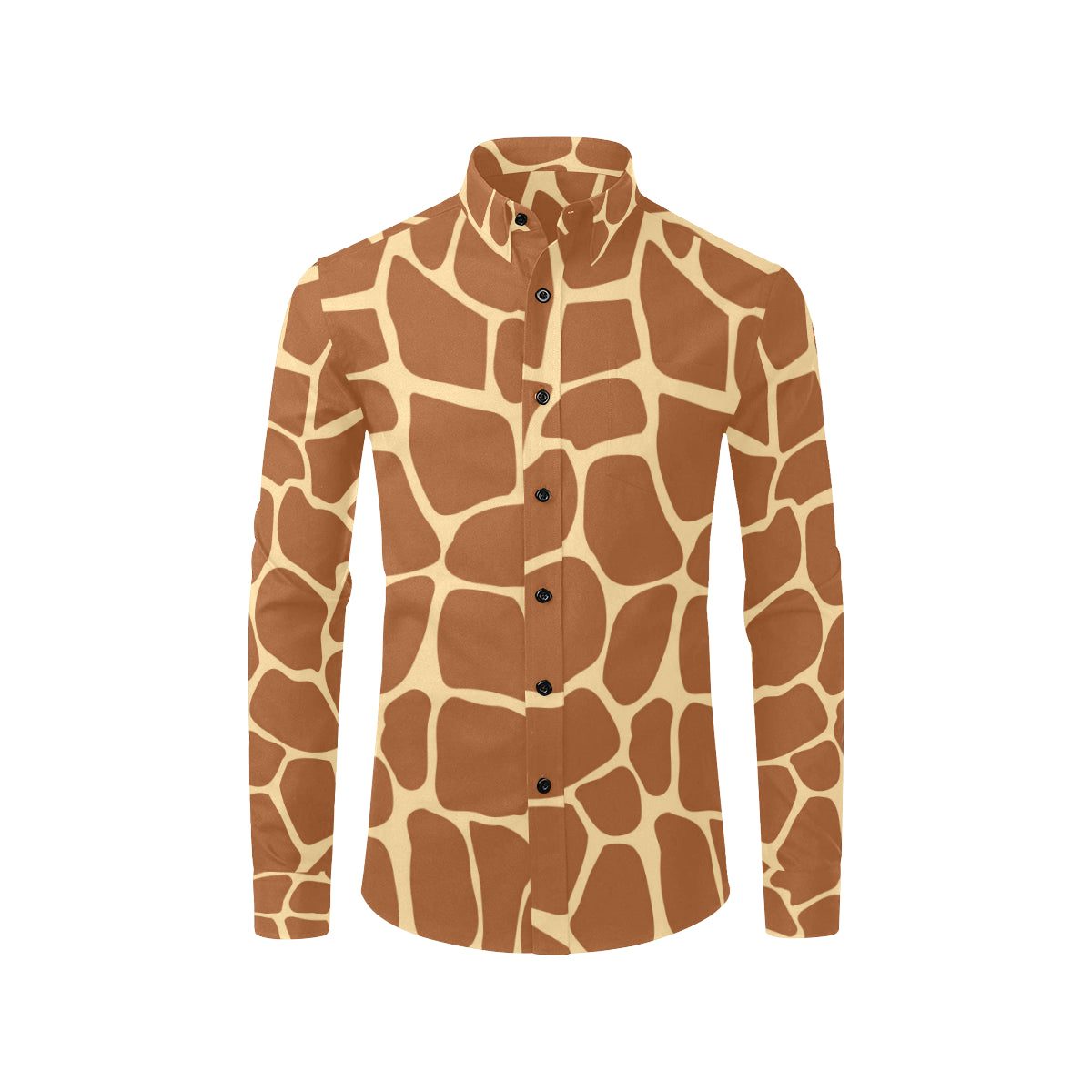 Giraffe Texture Print Men's Long Sleeve Shirt