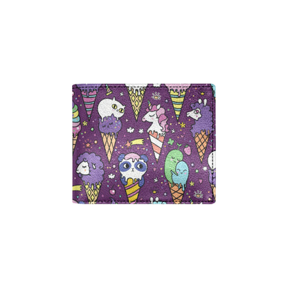 Ice Cream Pattern Print Design IC07 Men's ID Card Wallet