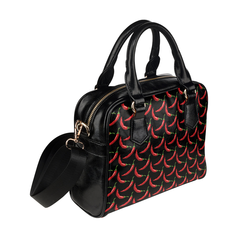 Chilli Pepper Pattern Print Design 01 Shoulder Handbag