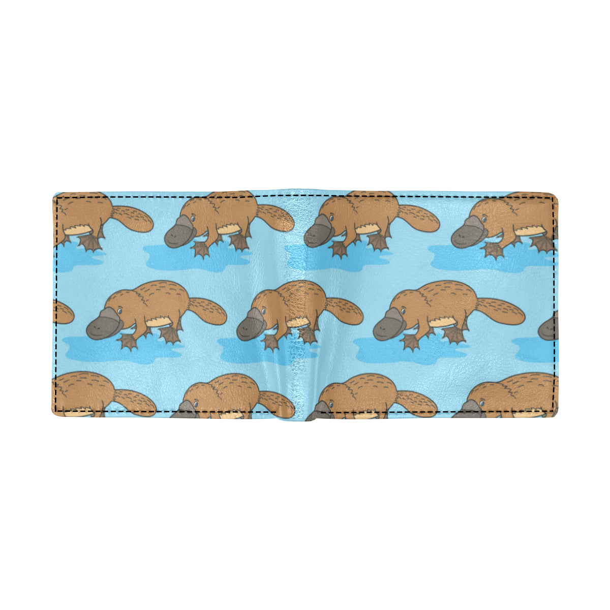Platypus Pattern Print Design A02 Men's ID Card Wallet