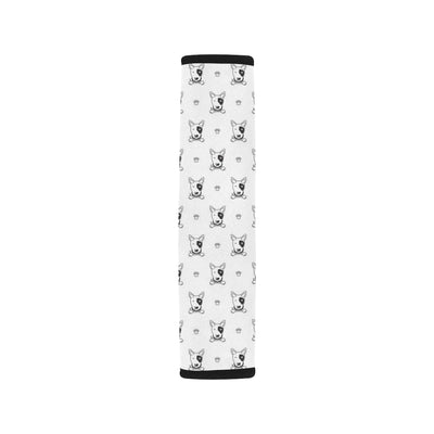 Bull Terriers Pattern Print Design 06 Car Seat Belt Cover