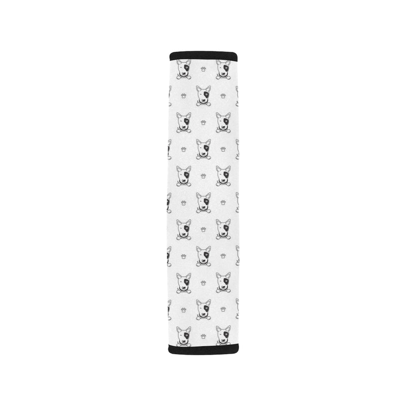 Bull Terriers Pattern Print Design 06 Car Seat Belt Cover