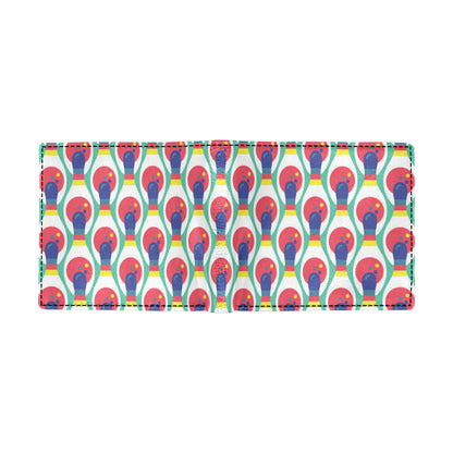 Bowling Pattern Print Design 05 Men's ID Card Wallet