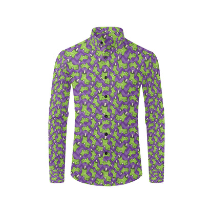 Zombie Foot Design Pattern Print Men's Long Sleeve Shirt