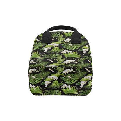 Tropical Flower Pattern Print Design TF026 Insulated Lunch Bag