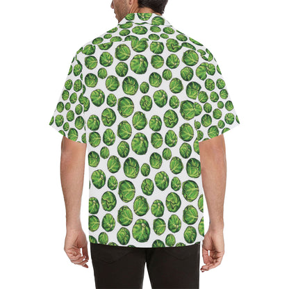 Brussels Sprouts Pattern Print Design 02 Men's Hawaiian Shirt