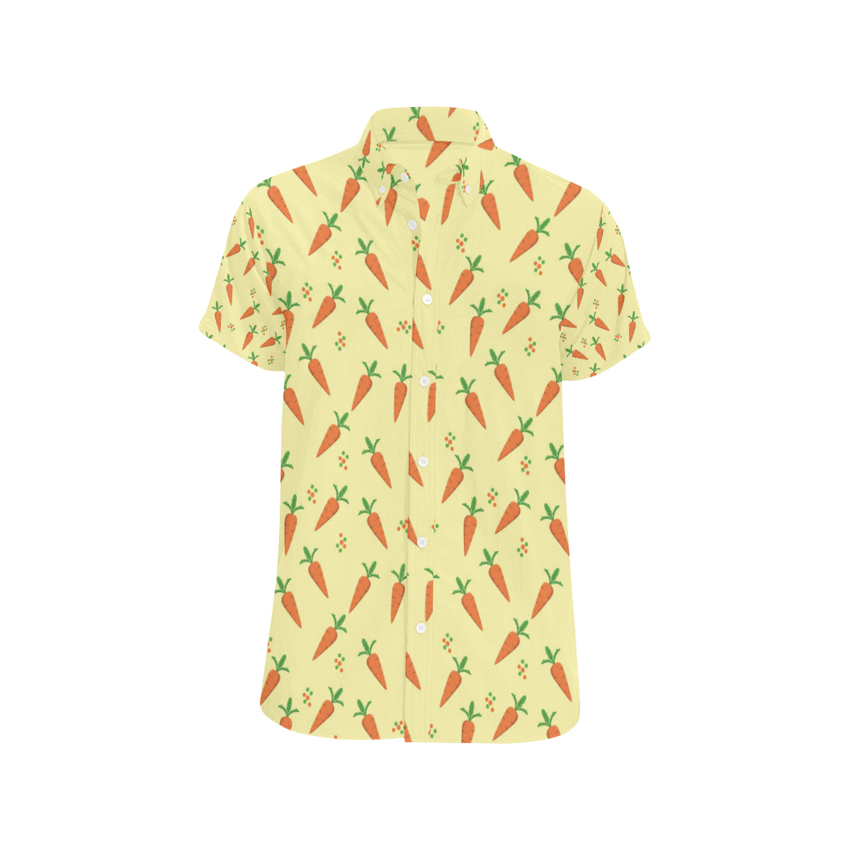 Carrot Pattern Print Design 04 Men's Short Sleeve Button Up Shirt