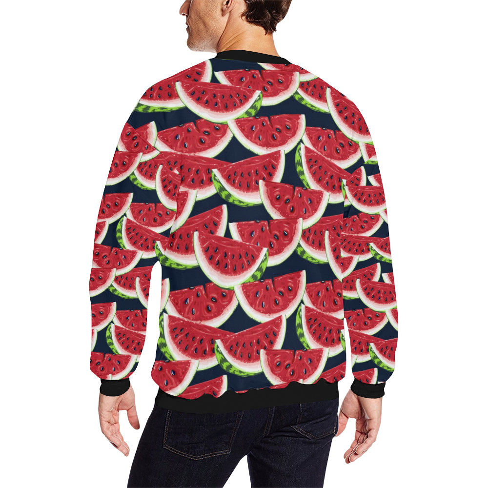 Watermelon Pattern Print Design WM011 Men Long Sleeve Sweatshirt