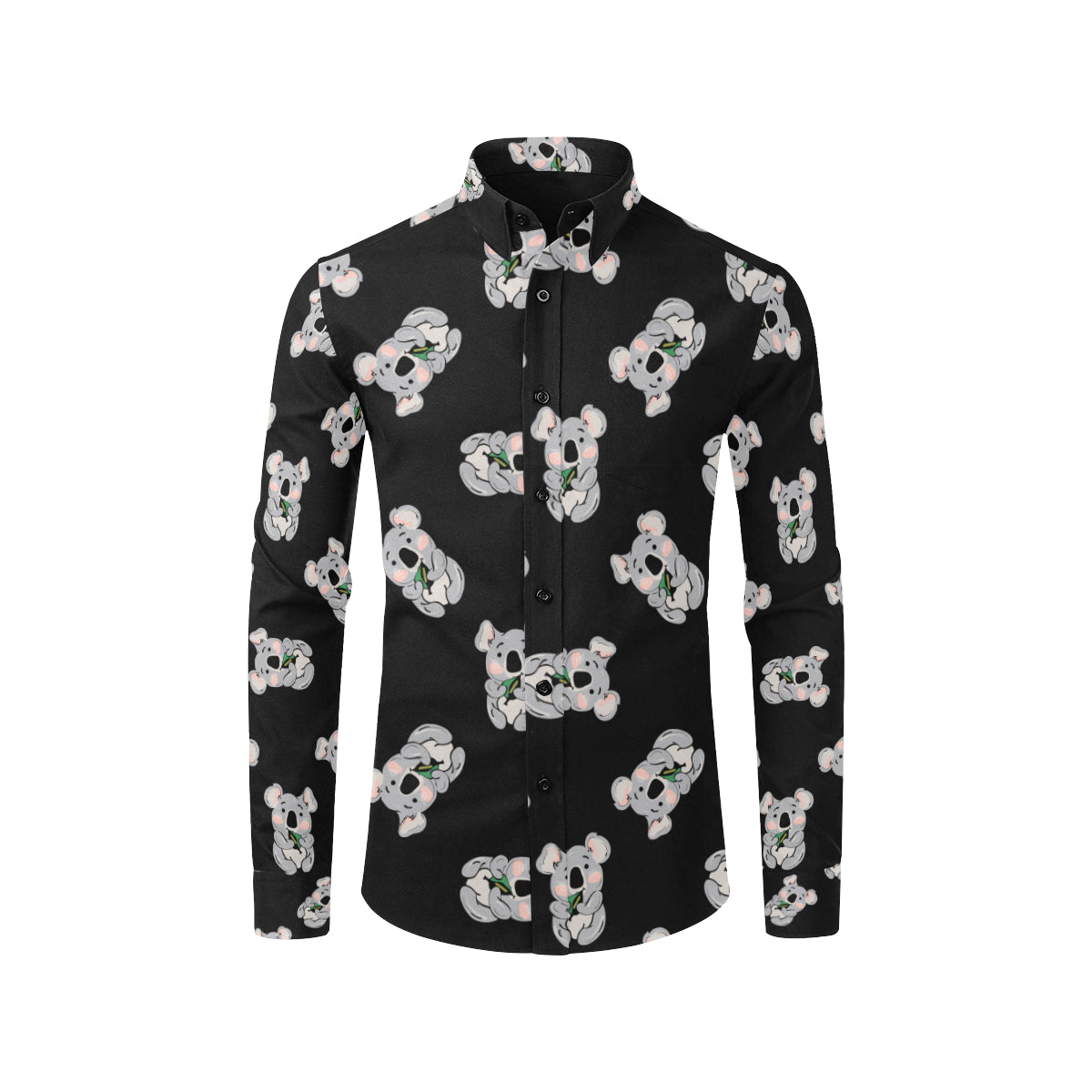 Koala Pattern Print Design 05 Men's Long Sleeve Shirt