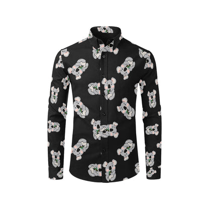 Koala Pattern Print Design 05 Men's Long Sleeve Shirt