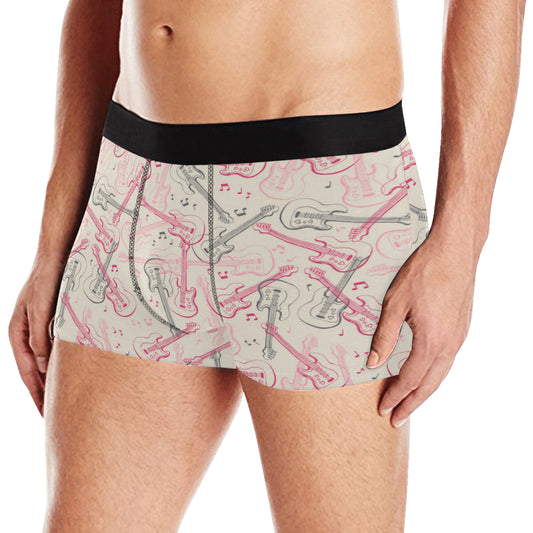 Bass Guitar Pattern Print Design 02 Men's Boxer Briefs