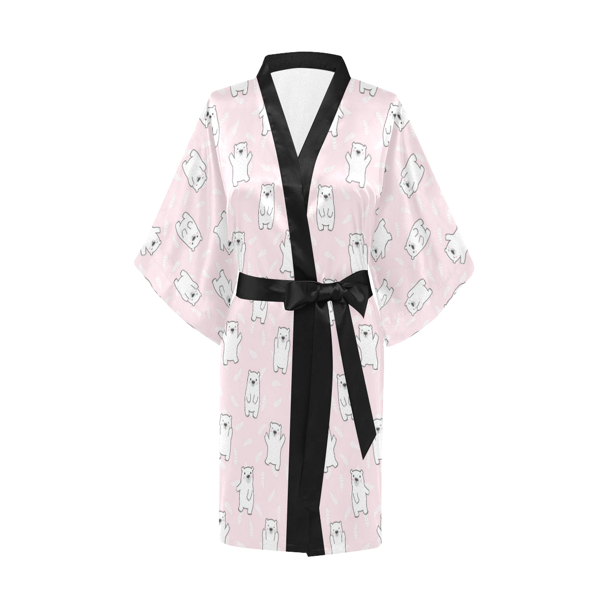 Polar Bear Pattern Print Design PB09 Women Kimono Robe